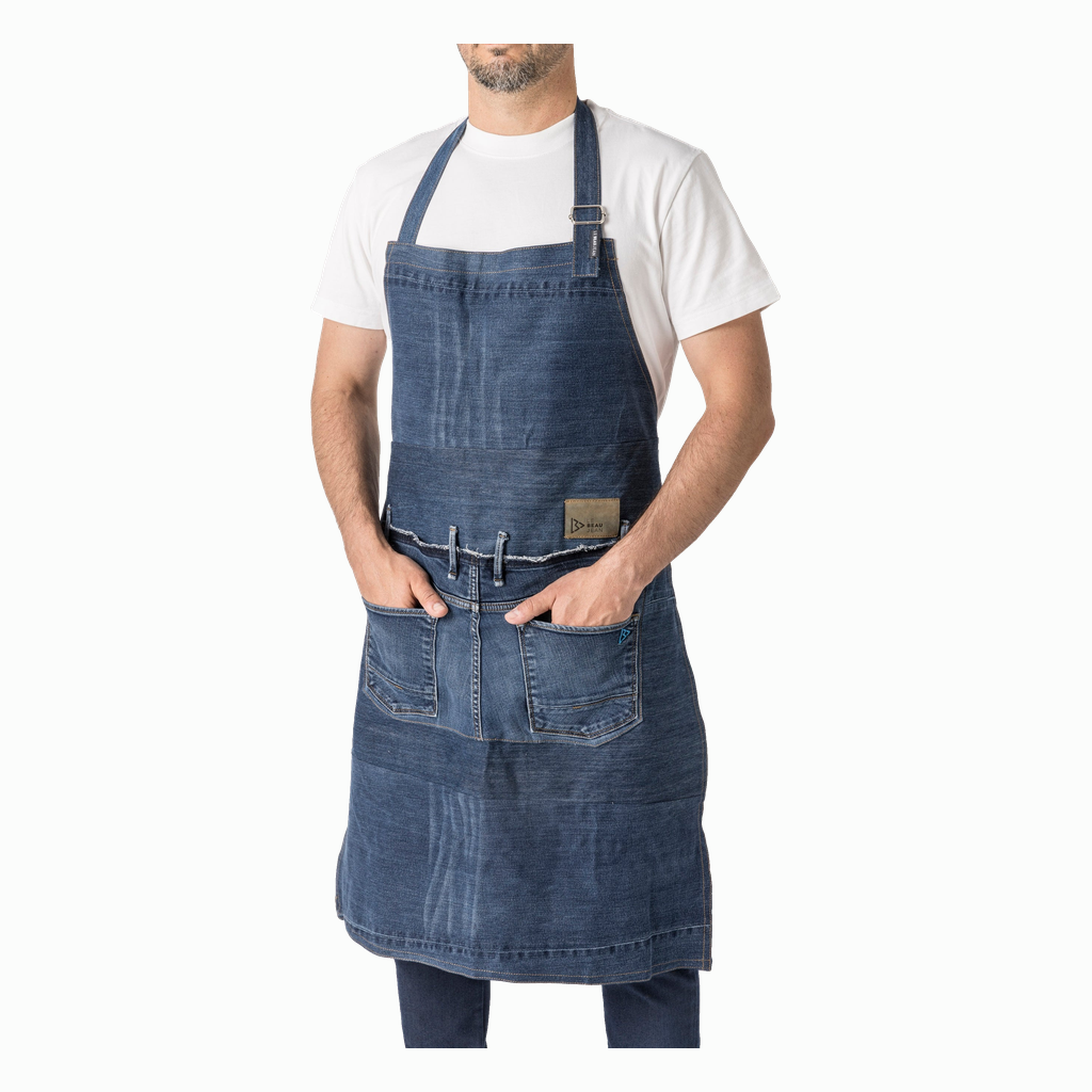 Tablier de barbecue en jean surcyclé