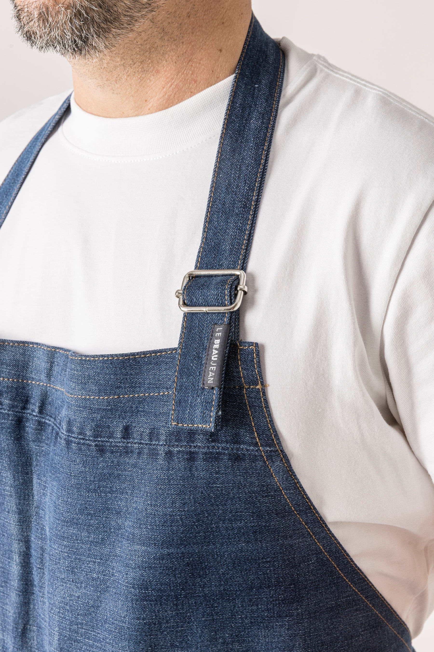 Tablier de barbecue en jean surcyclé