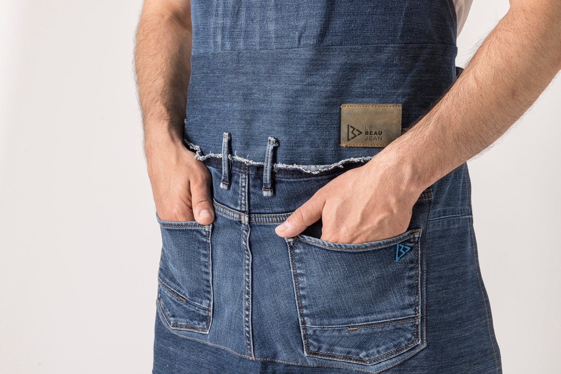 Tablier de barbecue en jean surcyclé
